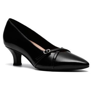 Clarks Women's Star Kitten Heel Black Pumps Leather